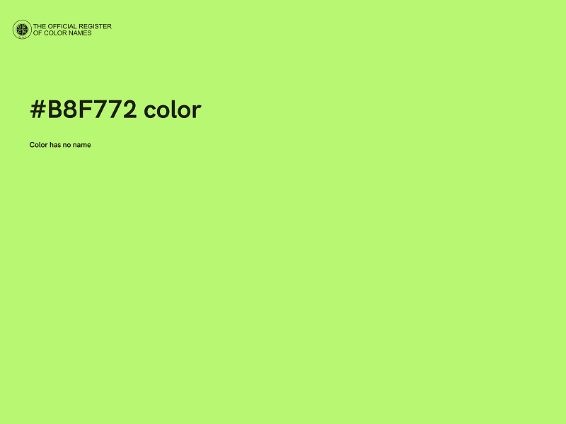 #B8F772 color image