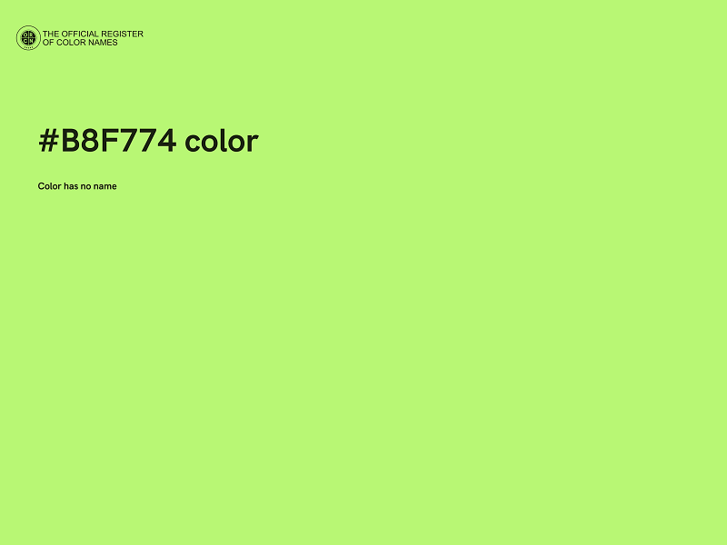 #B8F774 color image
