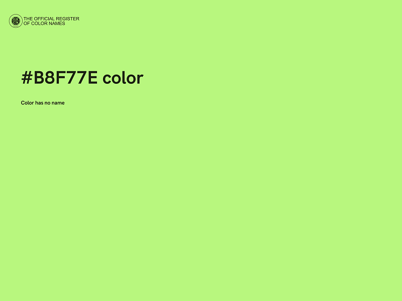 #B8F77E color image