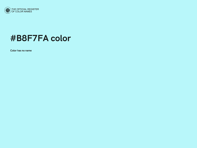 #B8F7FA color image