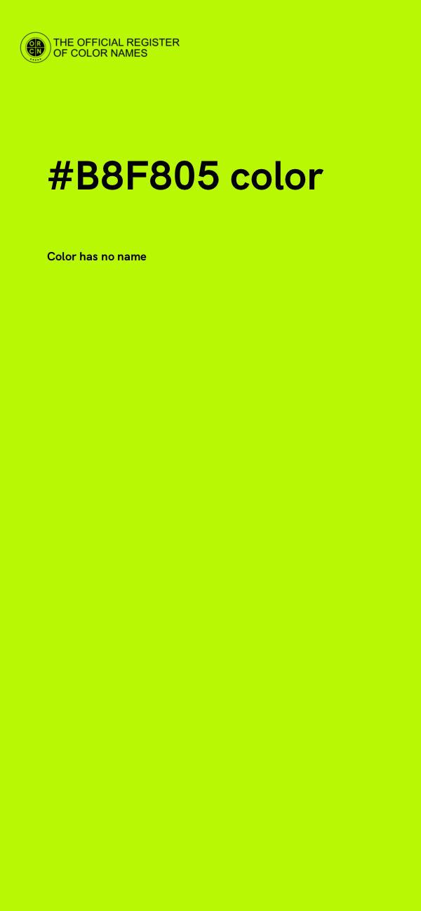 #B8F805 color image