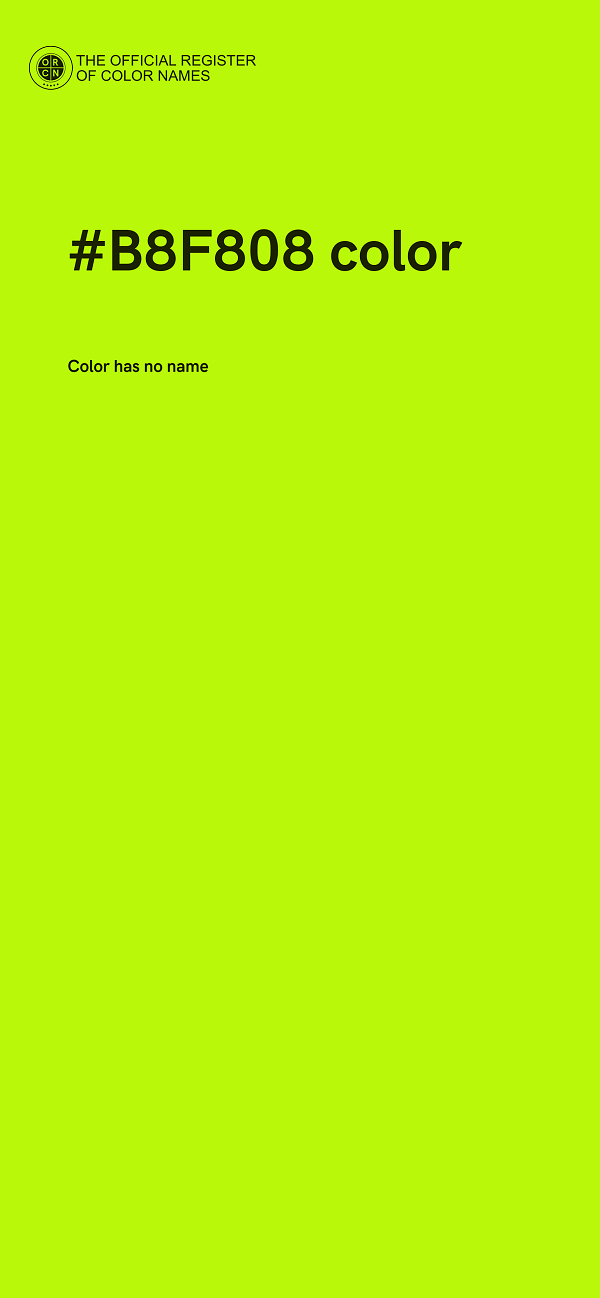 #B8F808 color image