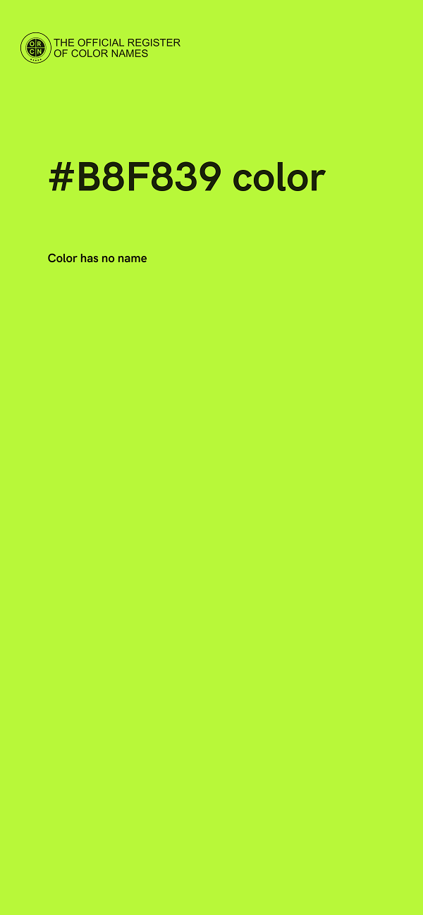 #B8F839 color image