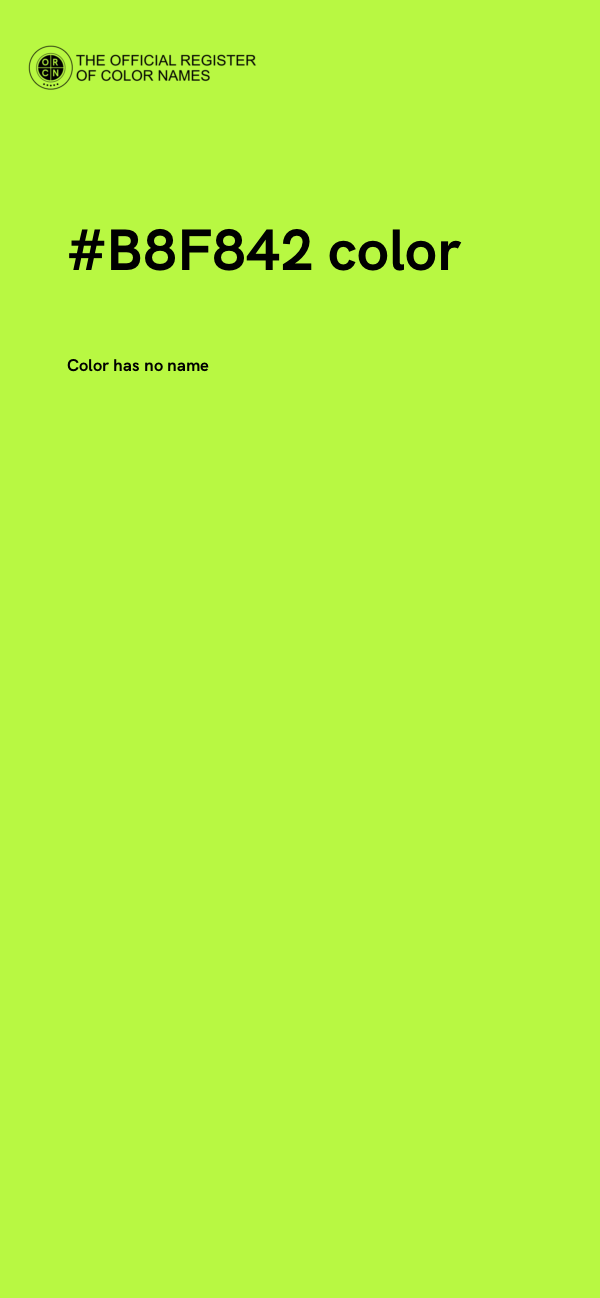 #B8F842 color image