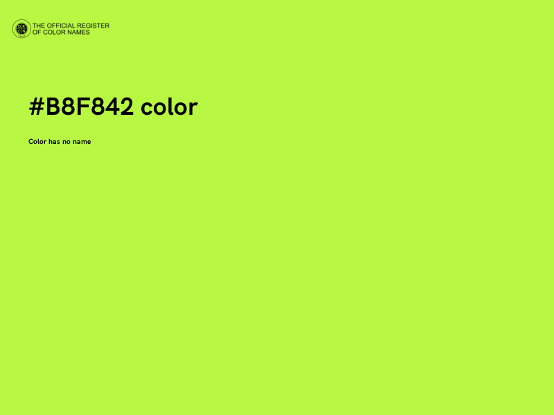 #B8F842 color image