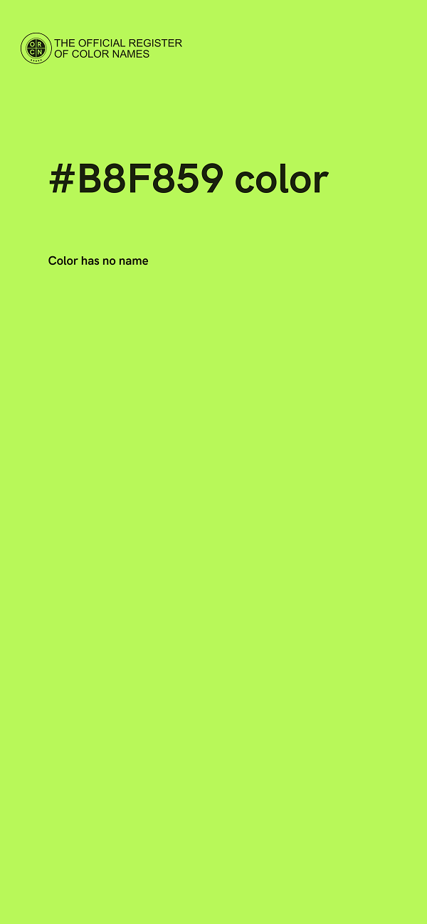 #B8F859 color image