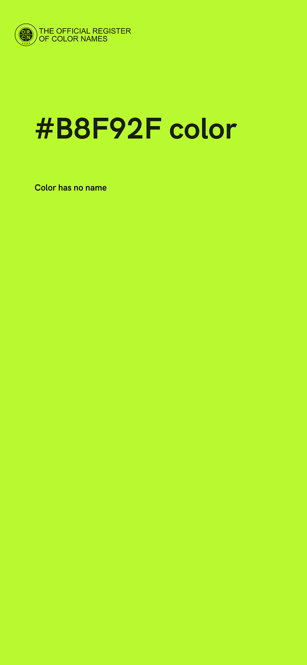 #B8F92F color image