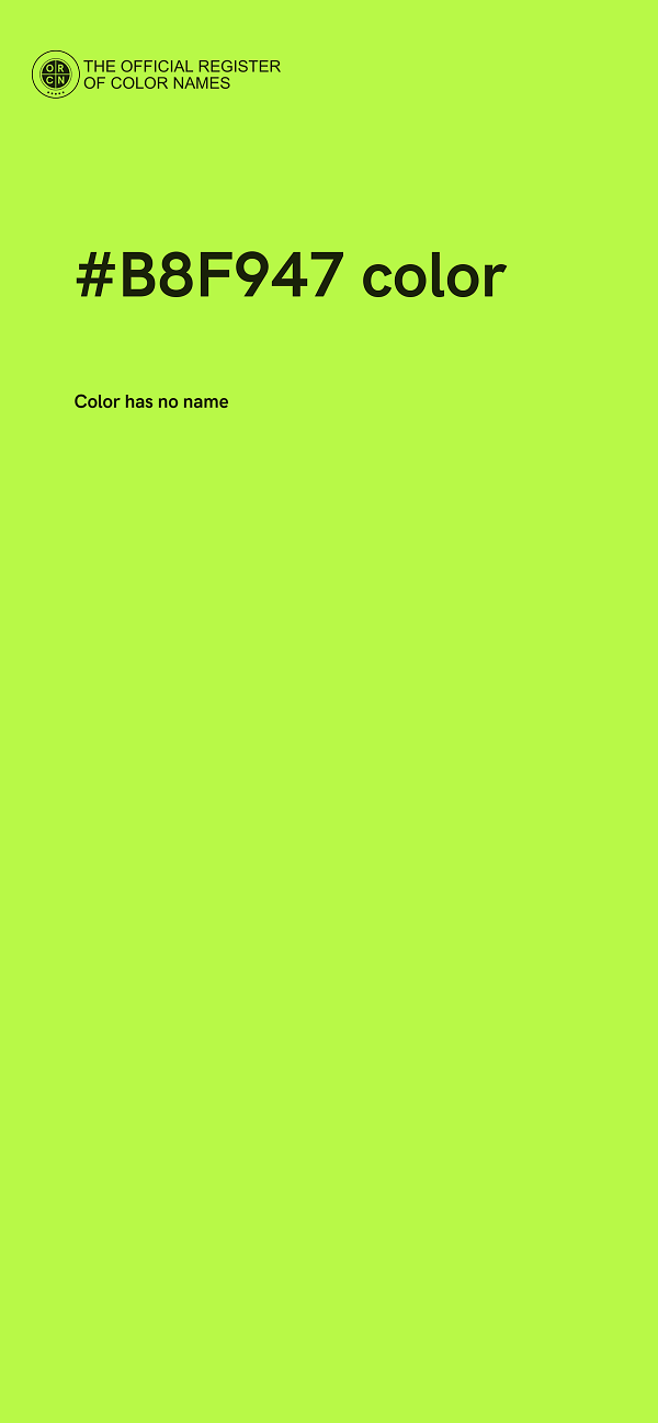 #B8F947 color image