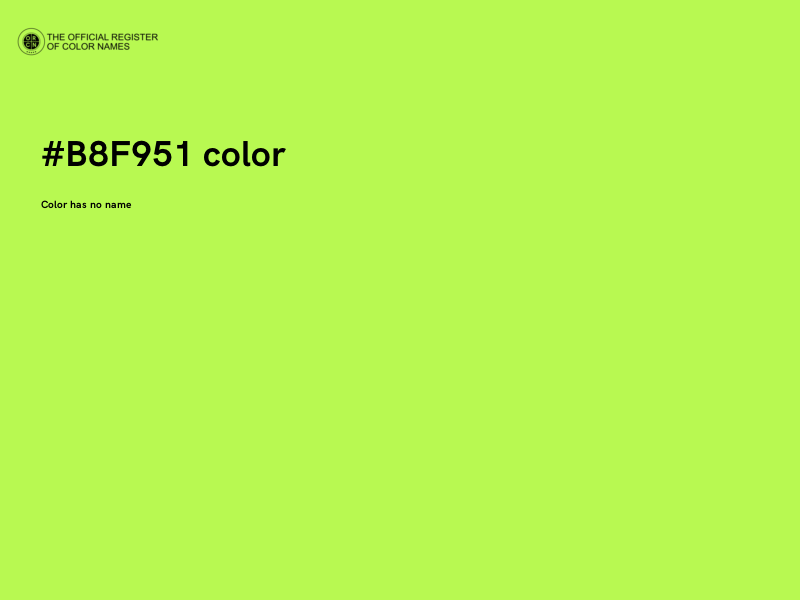 #B8F951 color image
