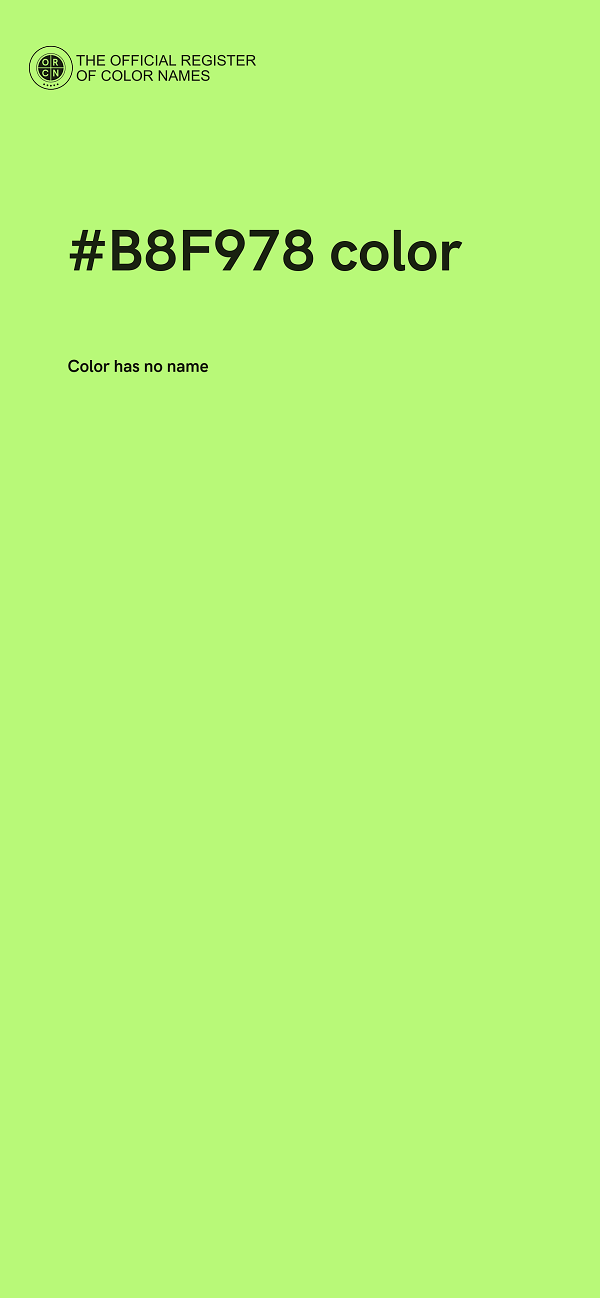 #B8F978 color image