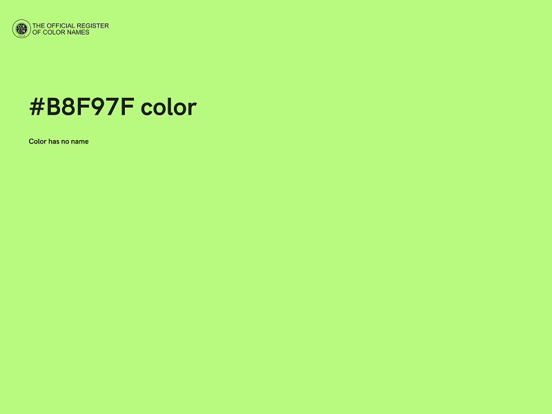 #B8F97F color image