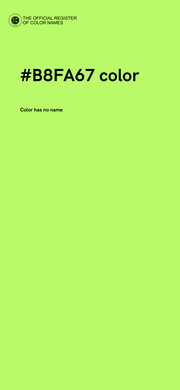 #B8FA67 color image