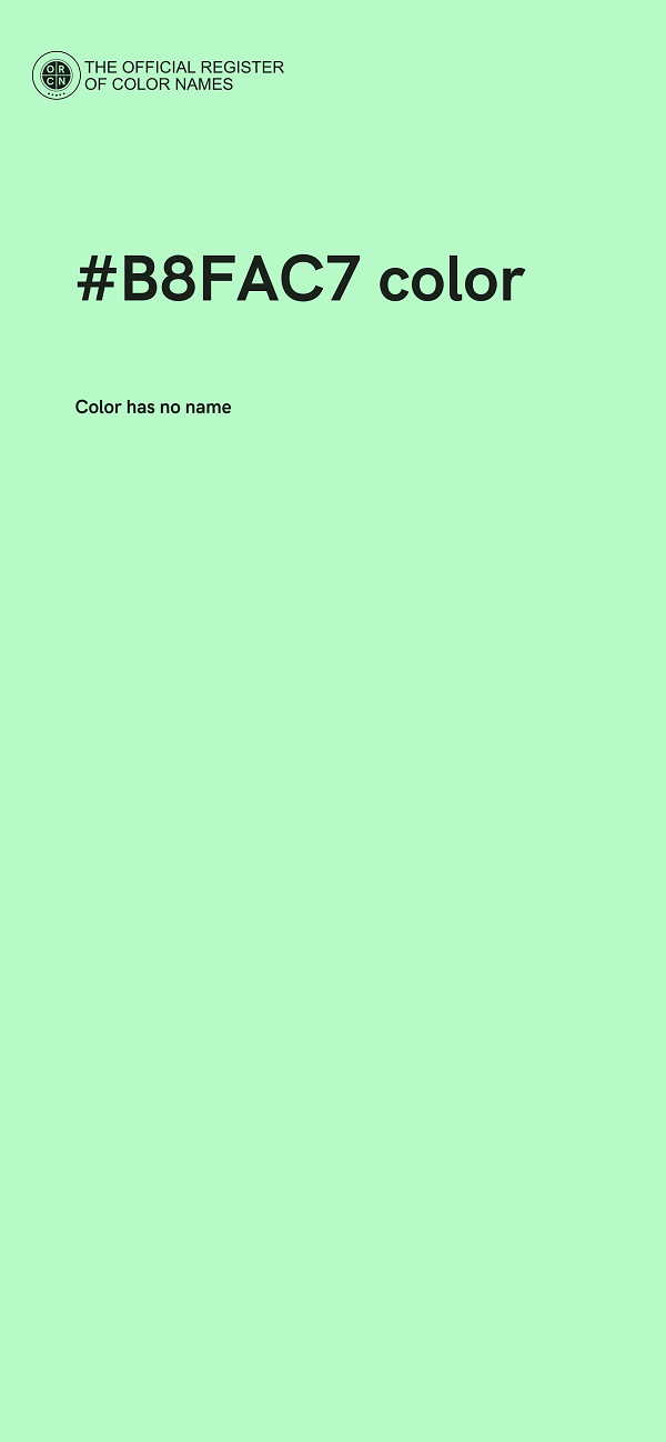 #B8FAC7 color image