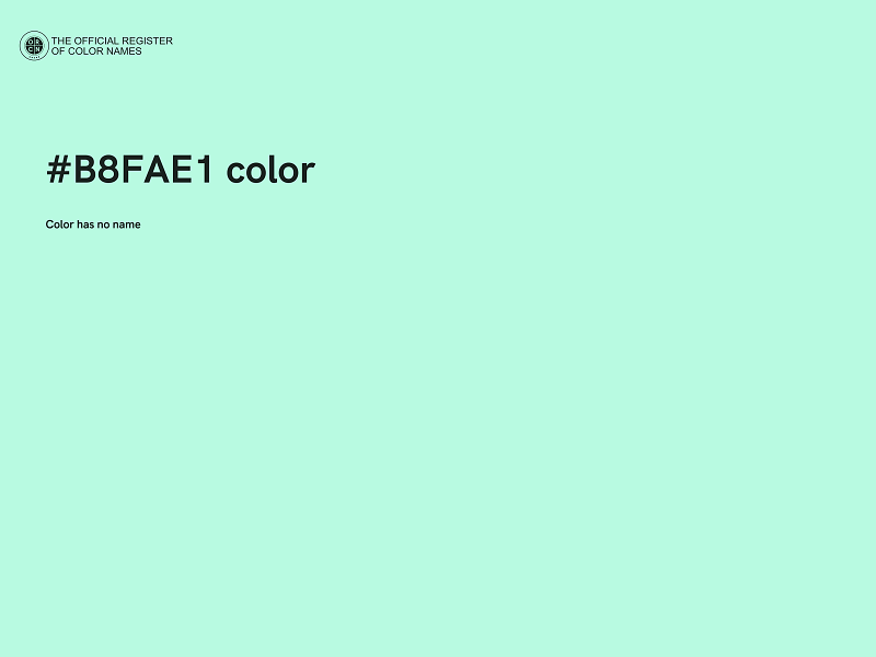 #B8FAE1 color image