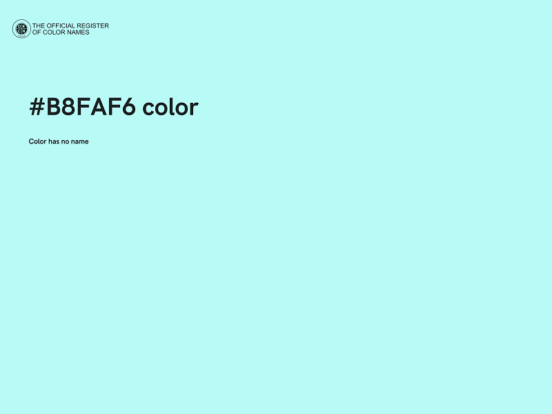 #B8FAF6 color image