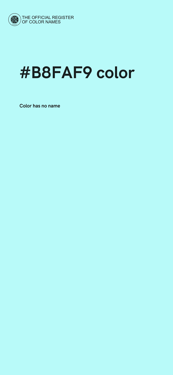 #B8FAF9 color image