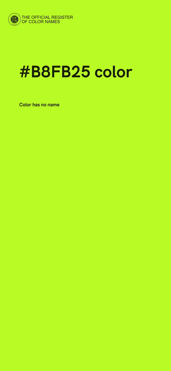 #B8FB25 color image