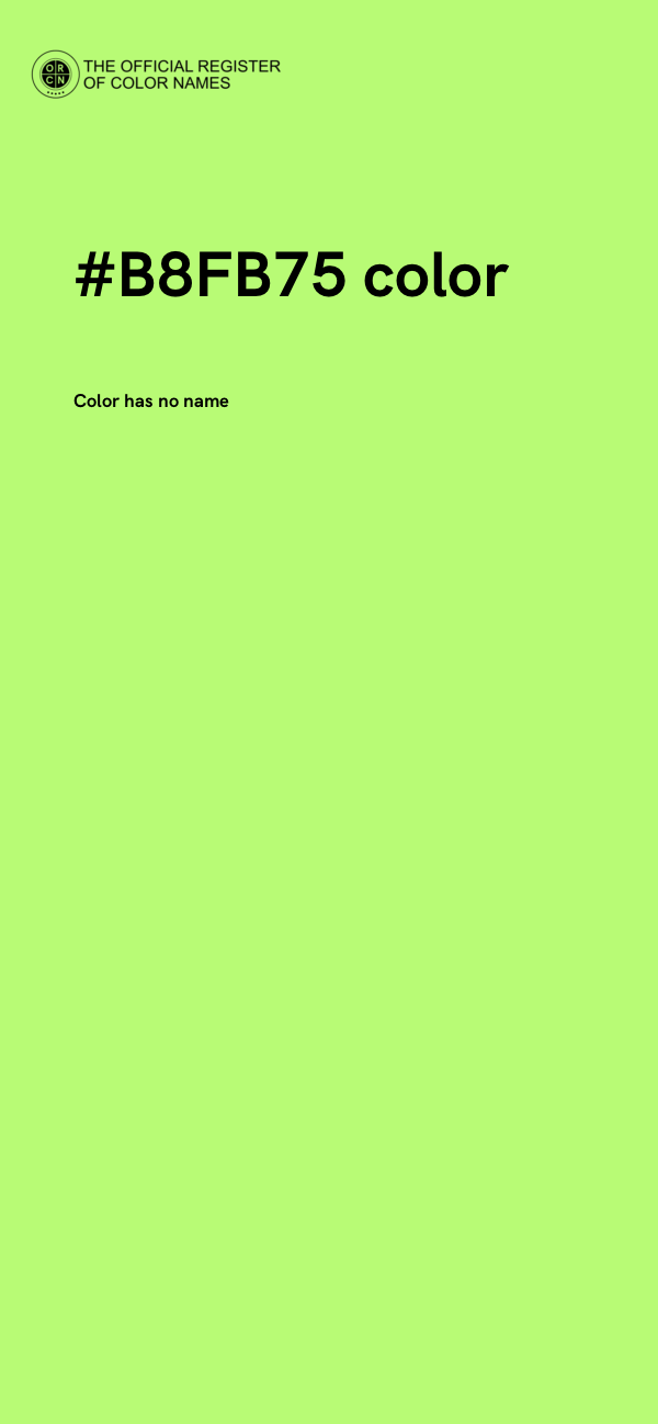 #B8FB75 color image