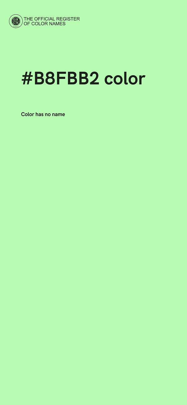 #B8FBB2 color image