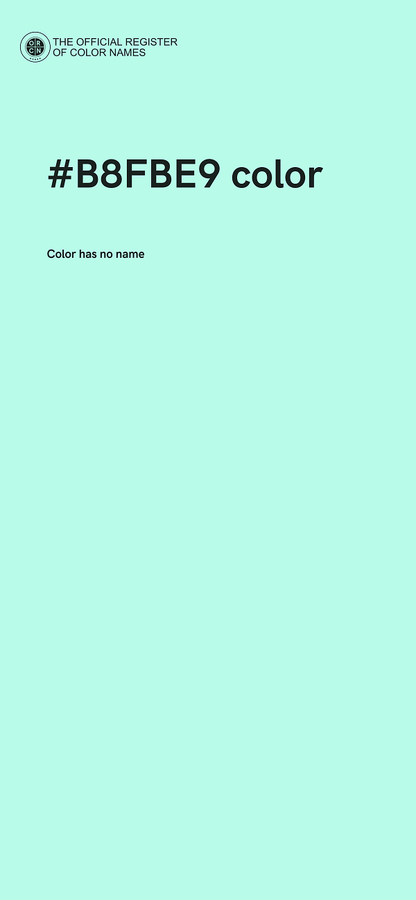 #B8FBE9 color image