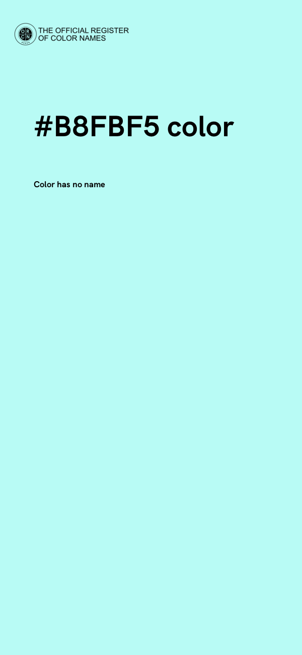#B8FBF5 color image