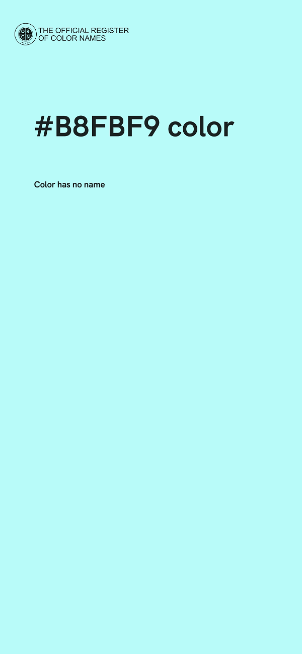 #B8FBF9 color image