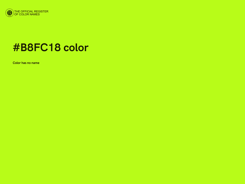 #B8FC18 color image