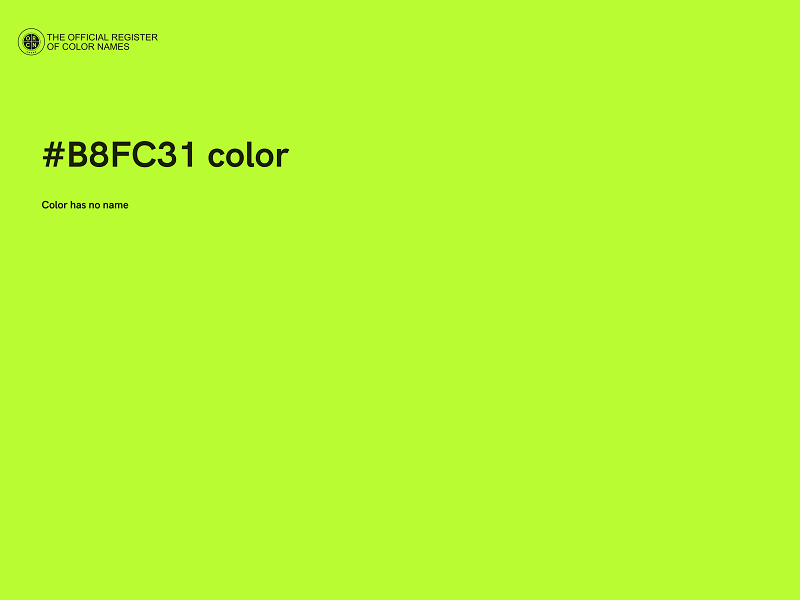 #B8FC31 color image