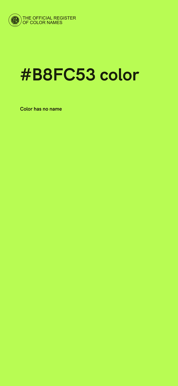 #B8FC53 color image
