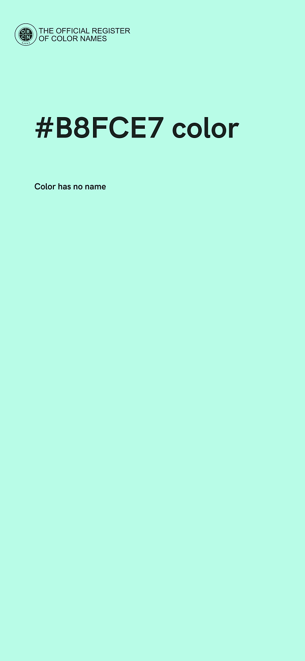 #B8FCE7 color image