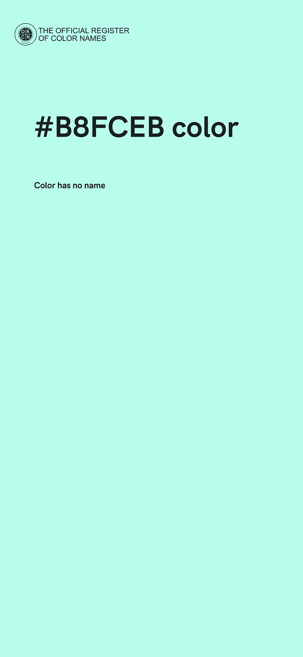 #B8FCEB color image