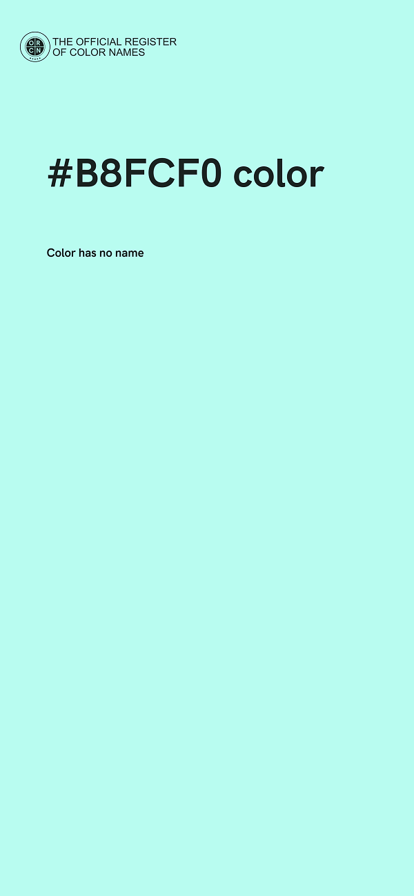 #B8FCF0 color image