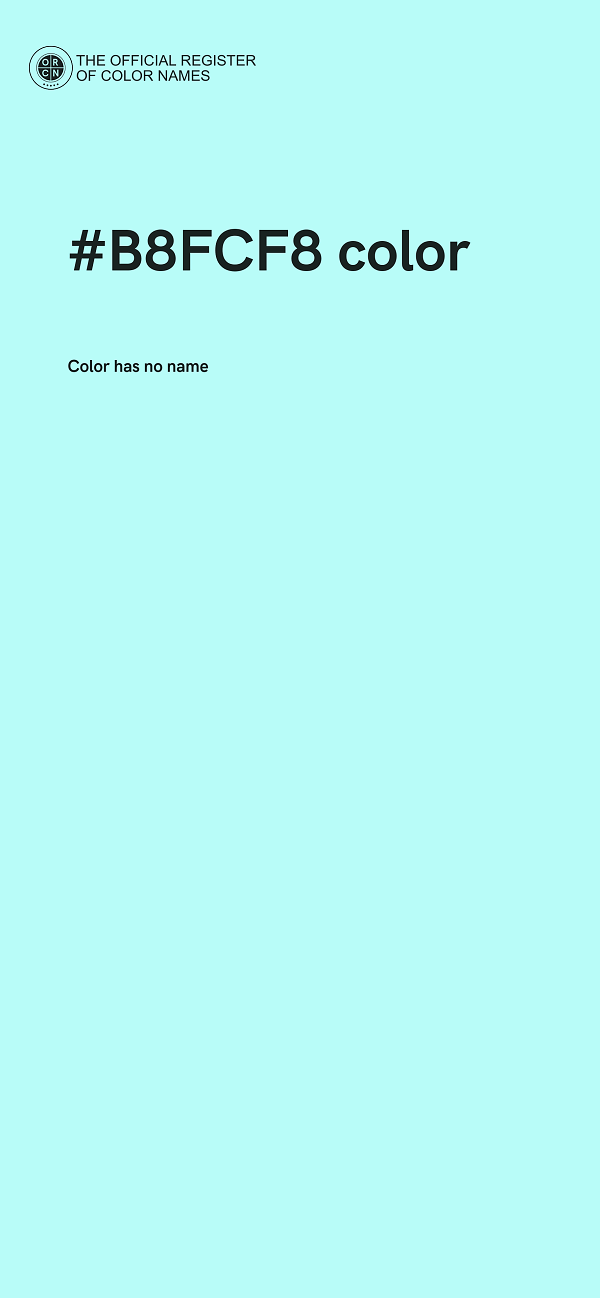 #B8FCF8 color image