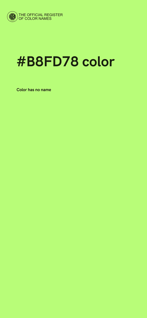 #B8FD78 color image