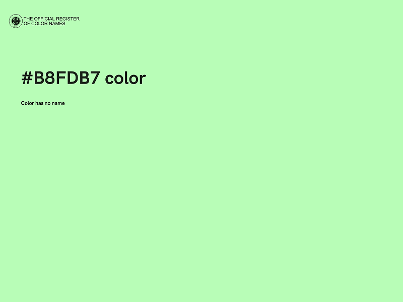 #B8FDB7 color image