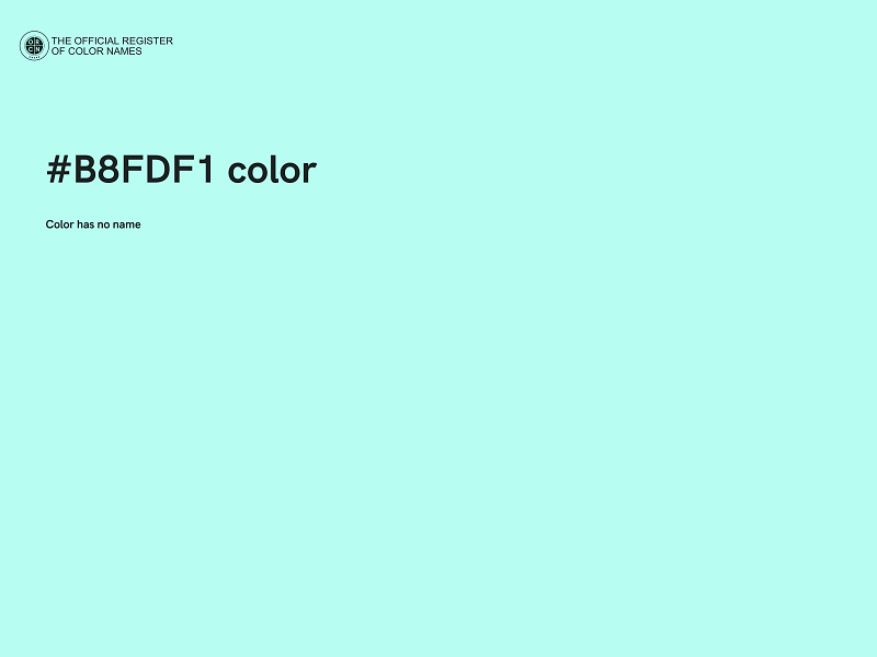 #B8FDF1 color image
