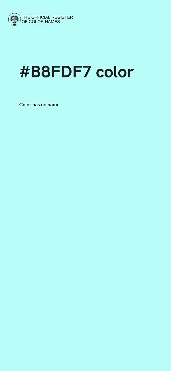 #B8FDF7 color image