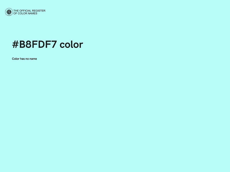 #B8FDF7 color image