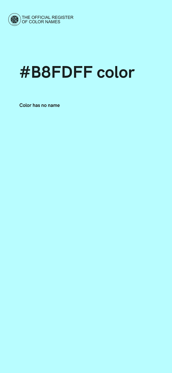 #B8FDFF color image
