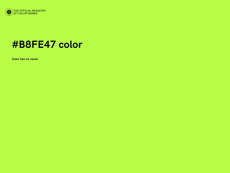 #B8FE47 color image