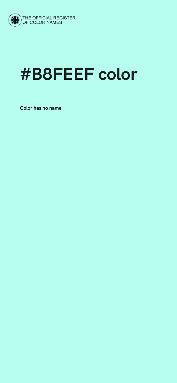 #B8FEEF color image
