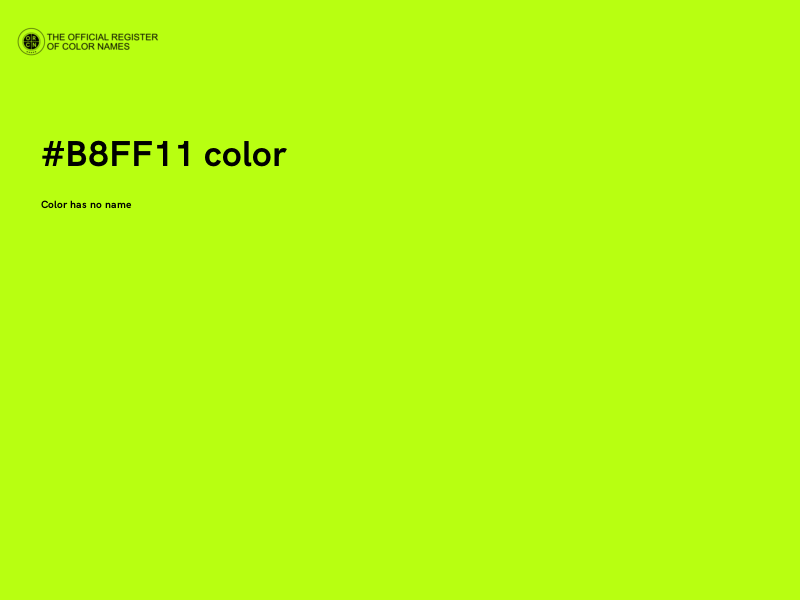 #B8FF11 color image