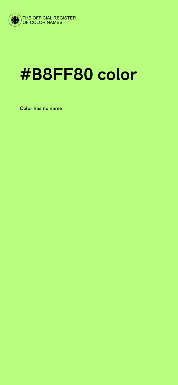 #B8FF80 color image