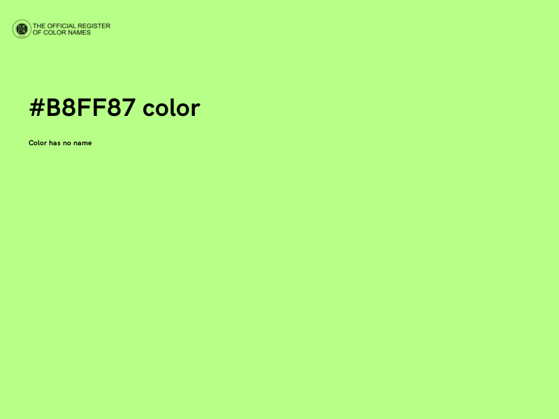 #B8FF87 color image