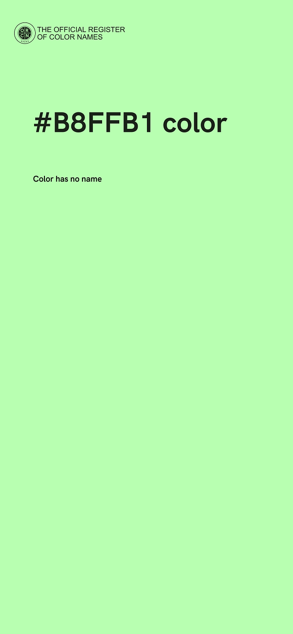 #B8FFB1 color image