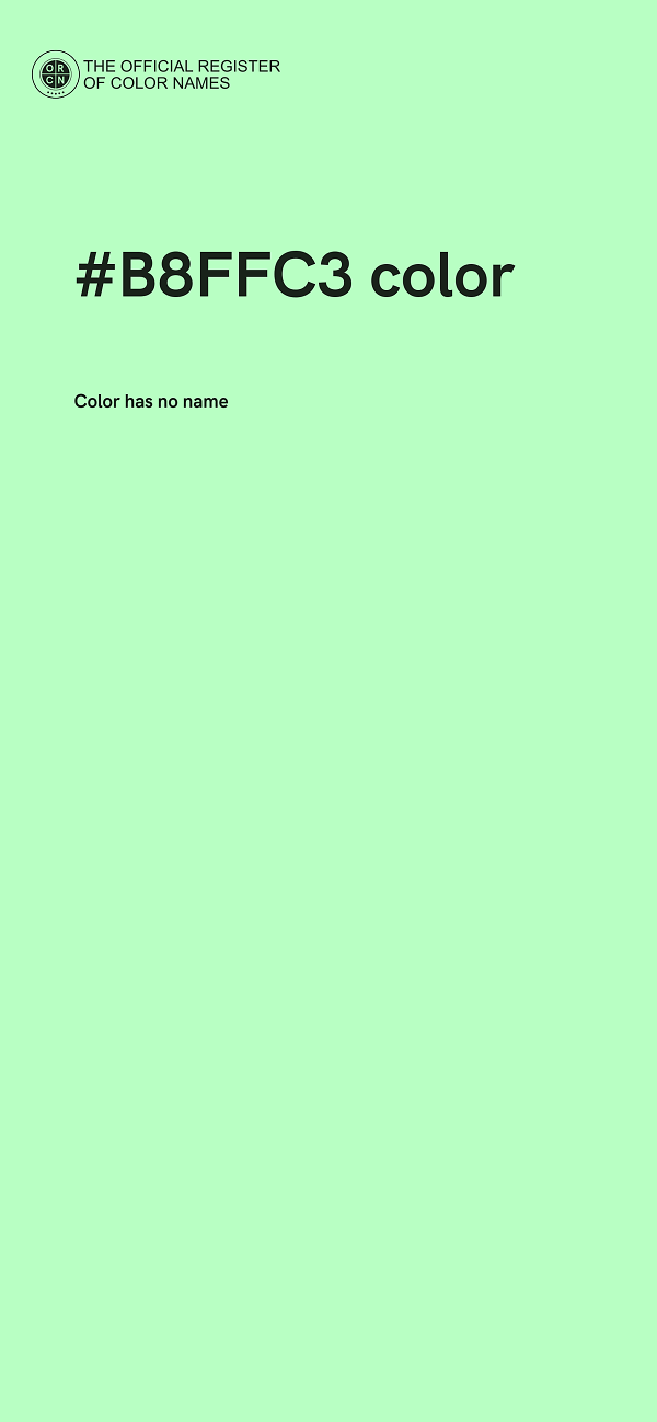 #B8FFC3 color image