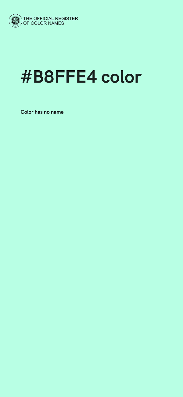 #B8FFE4 color image
