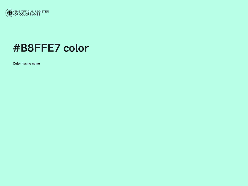 #B8FFE7 color image