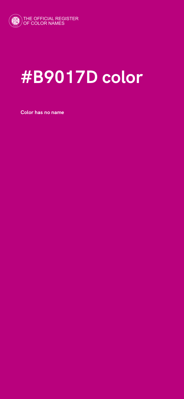 #B9017D color image