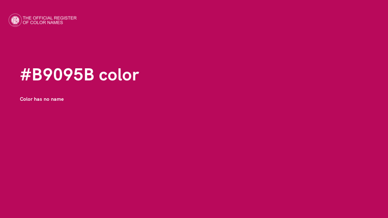 #B9095B color image